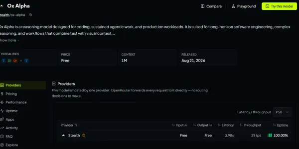Ox Alpha AI: Free 1M Context Reasoning Model (2026)